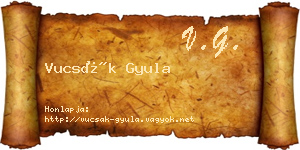 Vucsák Gyula névjegykártya
